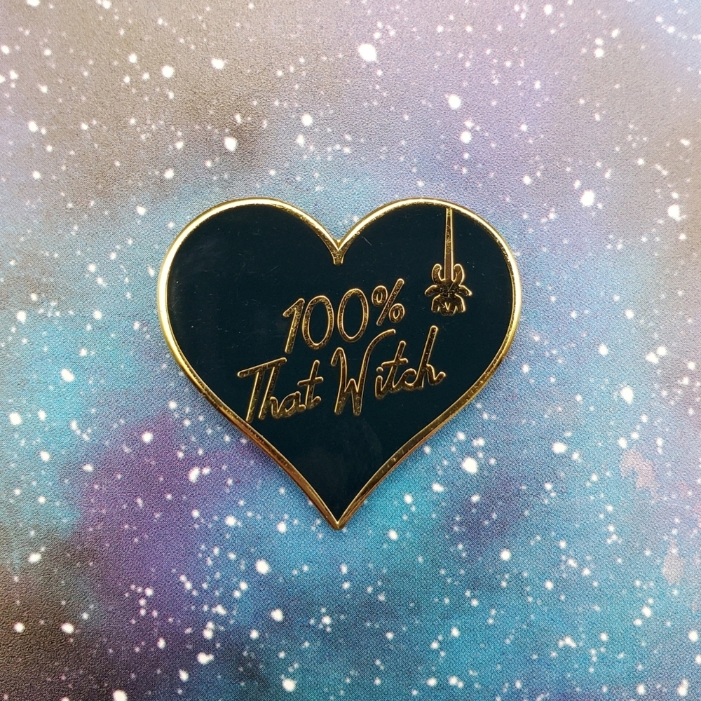100% That Witch Heart Enamel Pin